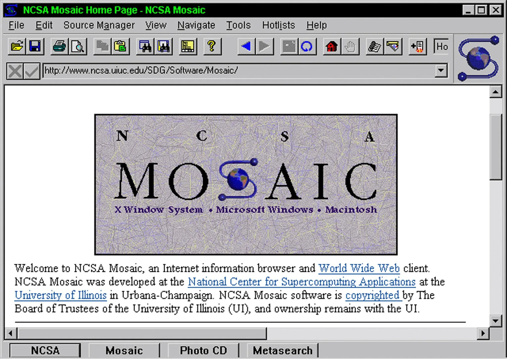 NCSA Mosaic Browser
